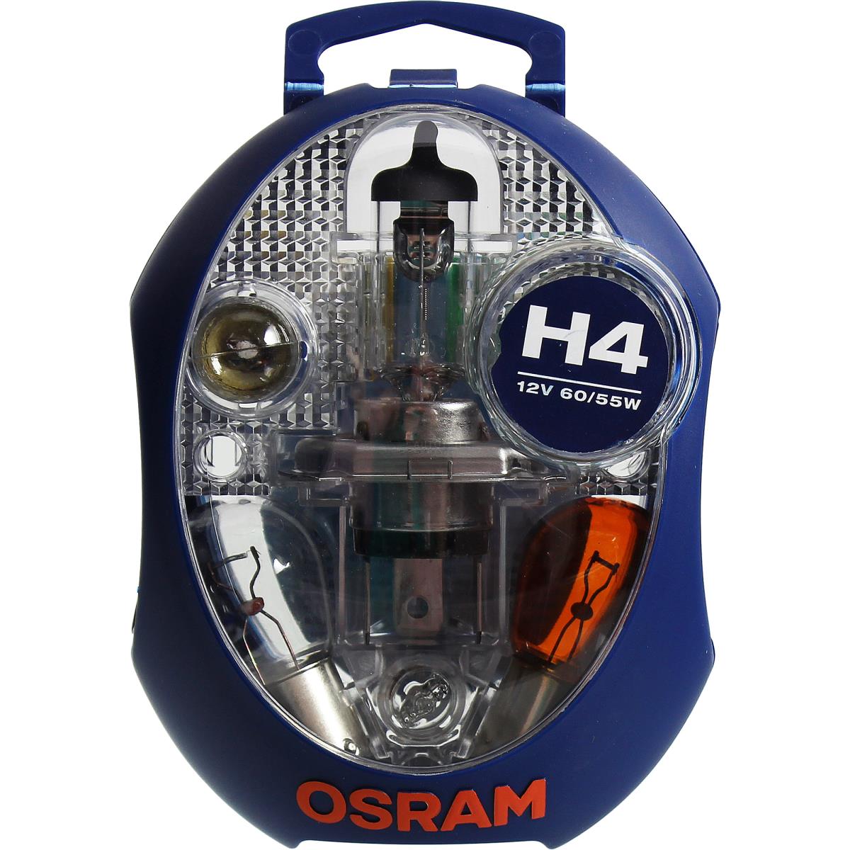 12V 60/55W Ersatzlampen-Box OSRAM H4+P21W+PY21W+P21/5W+R5W+W5W Birne Lampe