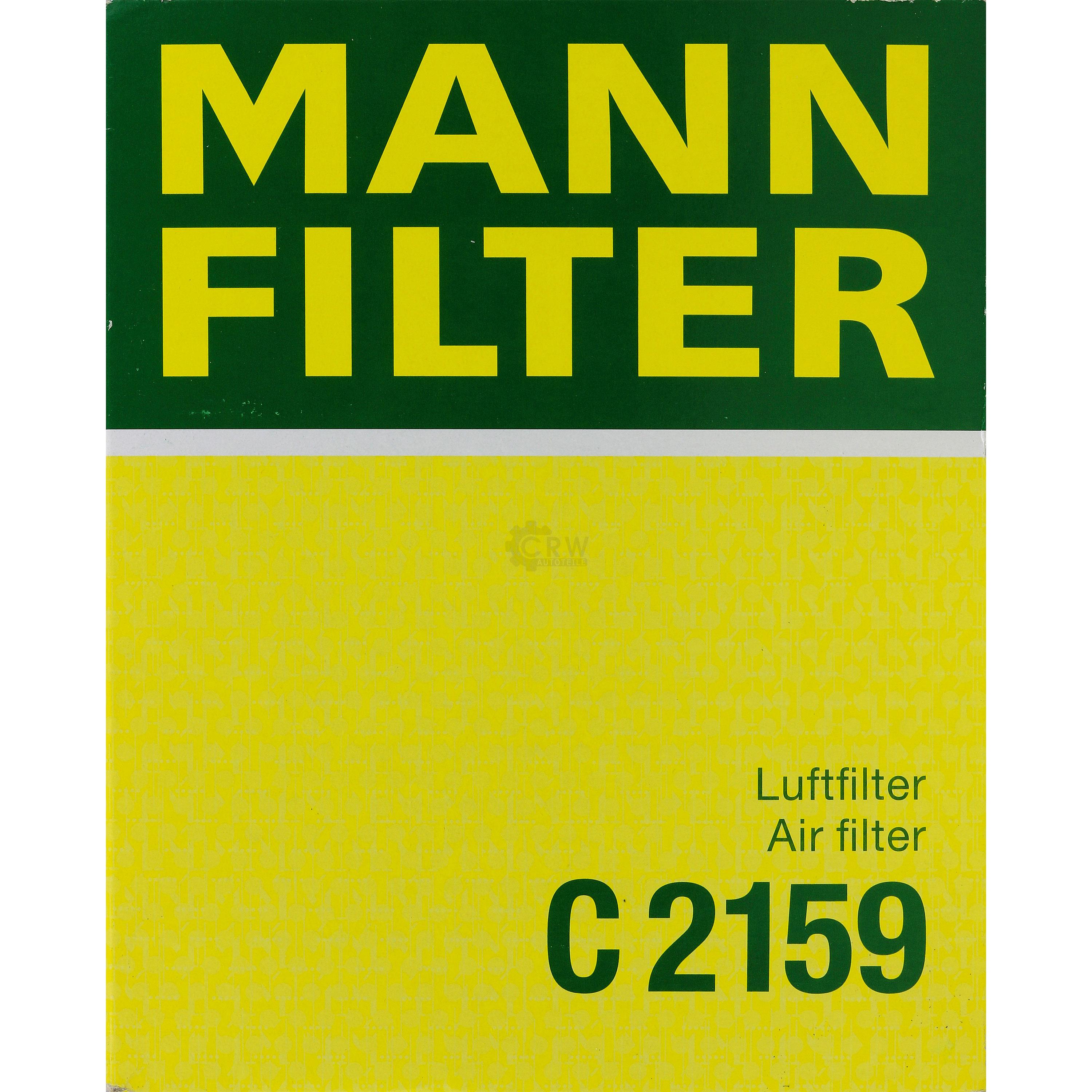MANN-FILTER Luftfilter für Peugeot 206 CC 2D 1.6 16V 2A/C 1.4i 1.1i 2E/K 1.4