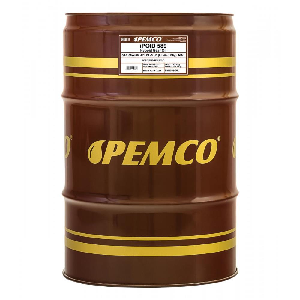 208 Liter PEMCO iPOID 589 80W-90 GL-5 Öl für Handschaltgetriebe API GL-5 MT-1