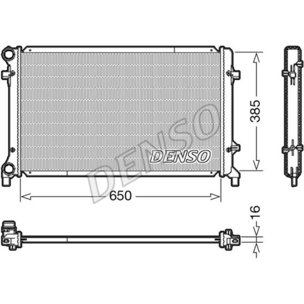 DENSO Kühler Wasserkühler Motorkühler für VW Golf VI 5K1 1.4 1.6 1K1 5M1 521