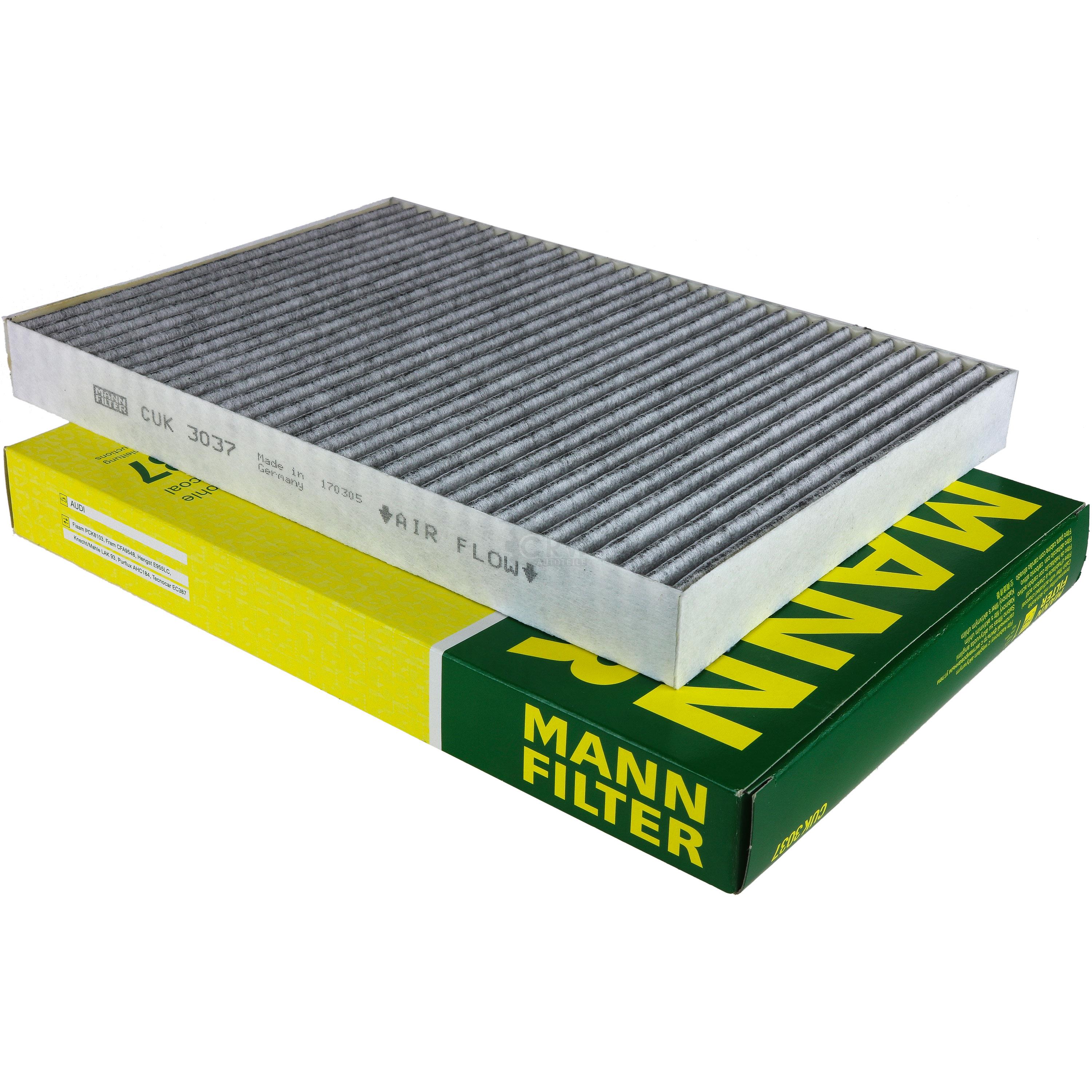 MANN-FILTER Innenraumfilter Pollenfilter Aktivkohle CUK 3037
