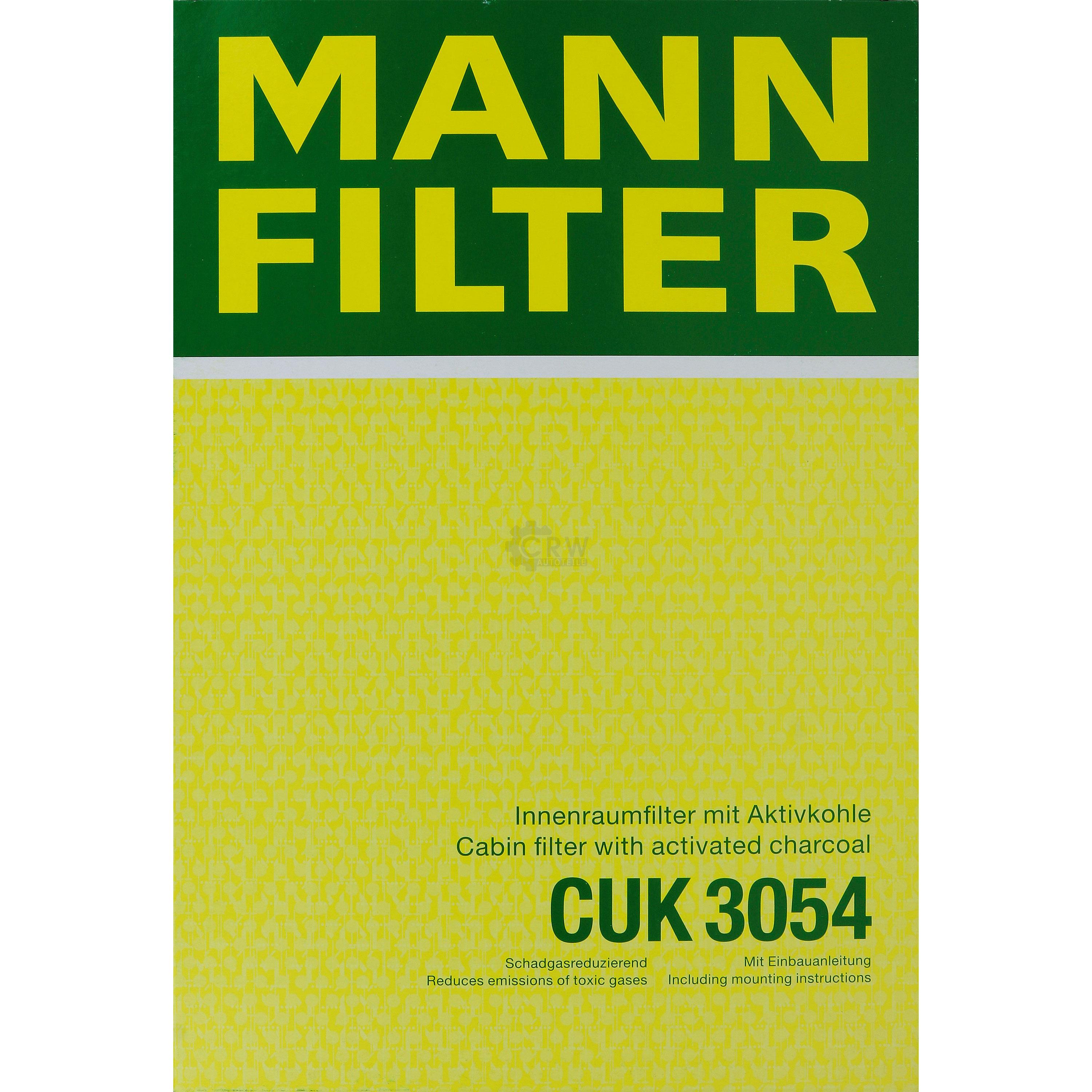 MANN-FILTER Innenraumfilter Pollenfilter Aktivkohle CUK 3054