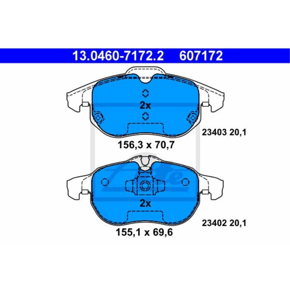 ATE Satz Bremsen Bremsscheiben Ø285 + Bremsbeläge vorne für Opel Vectra C Fiat