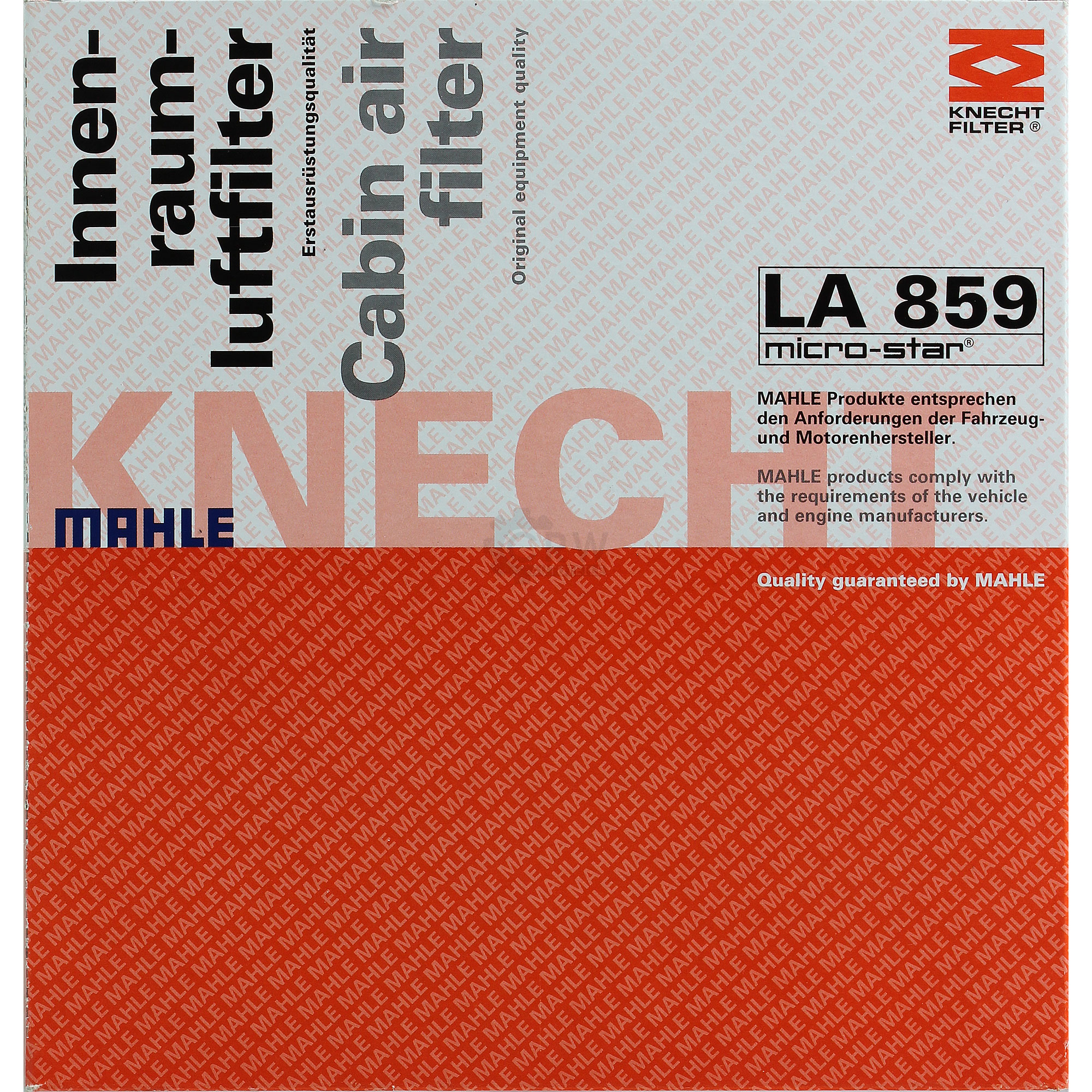 MAHLE / KNECHT LA 859 Filter Innenraumluft Pollenfilter Innenraumfilter