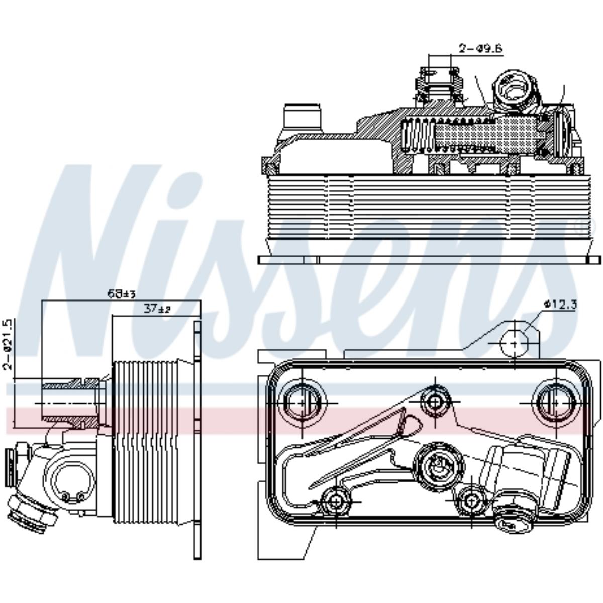 NISSENS Ölkühler, Automatikgetriebe 90870