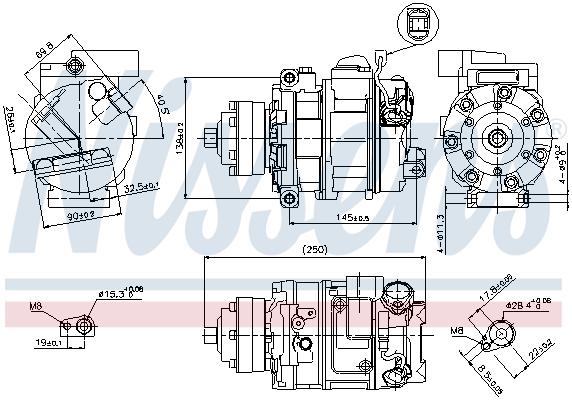 Kompressor Klimaanlage für Audi R8 A4 Cabriolet VW Touareg Gallardo