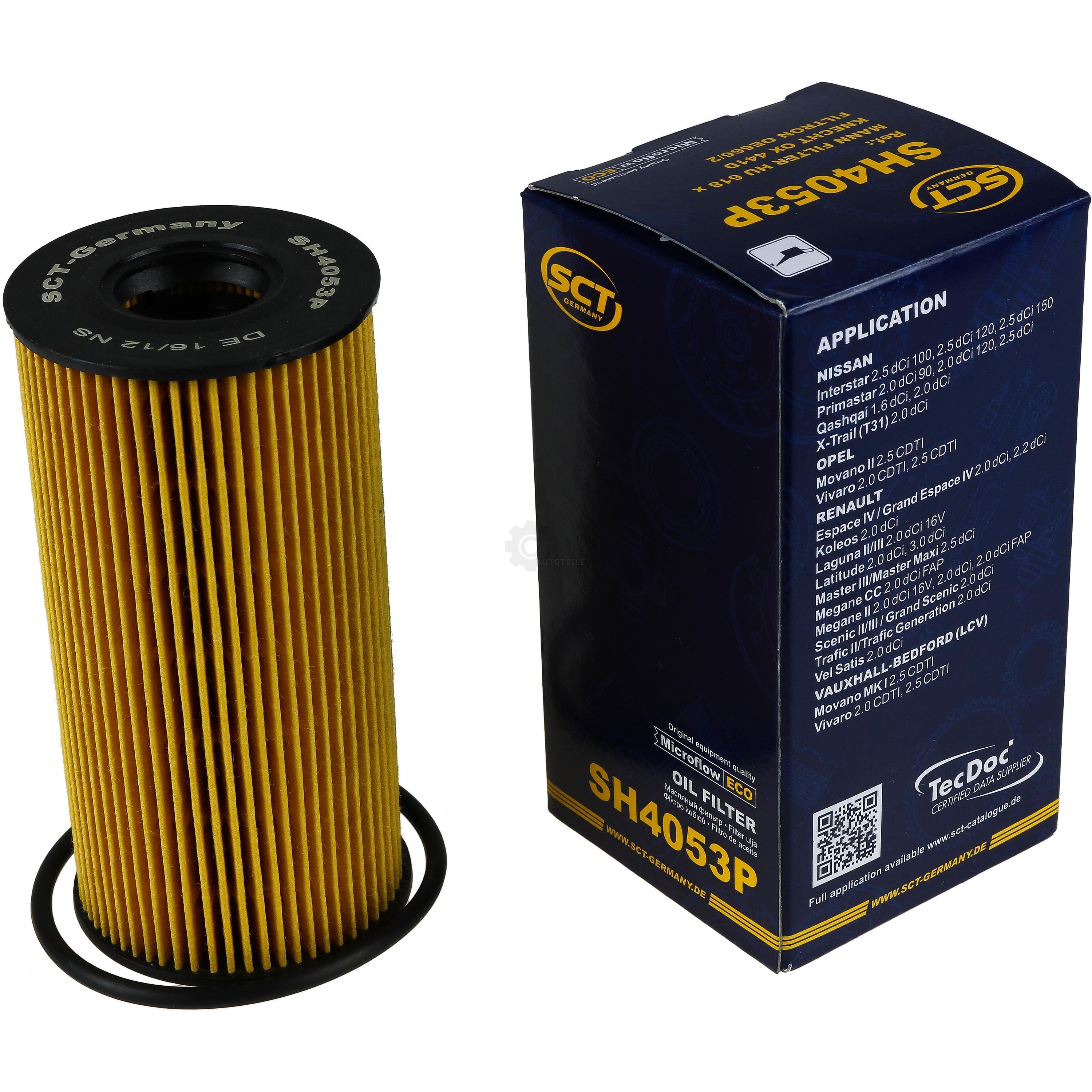Ölfilter SH 4053 P für Mercedes-Benz C-Klasse T-Model S205 W205 Nissan Interstar Bus X70 Qashqai +2 I J10 JJ10 X83