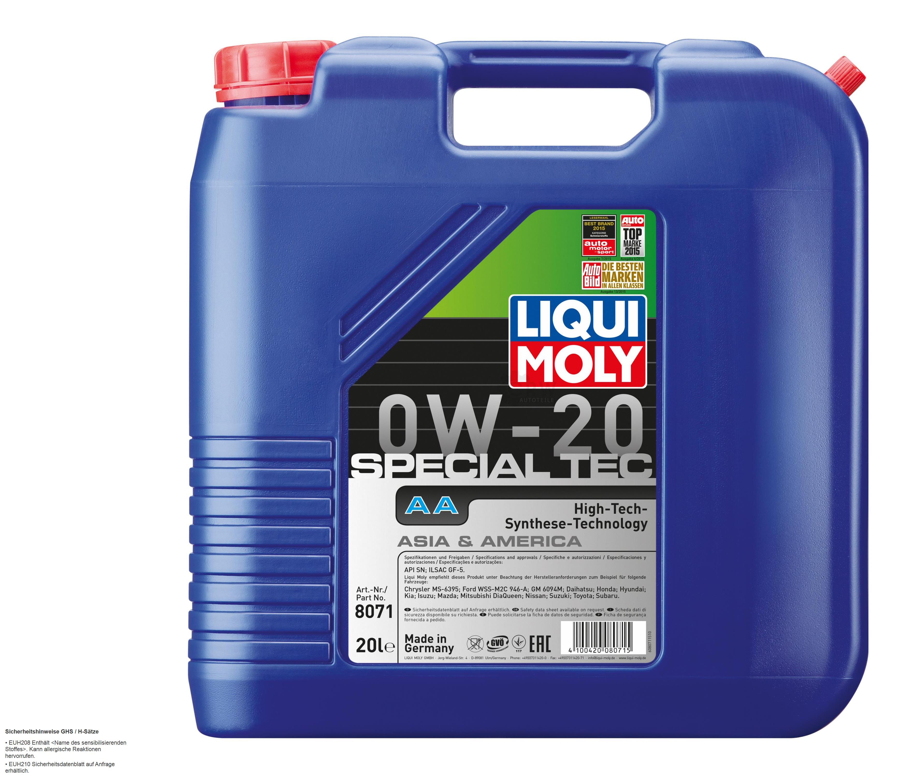 Special Tec AA 0W-20 Kanister Kunststoff 20 l
