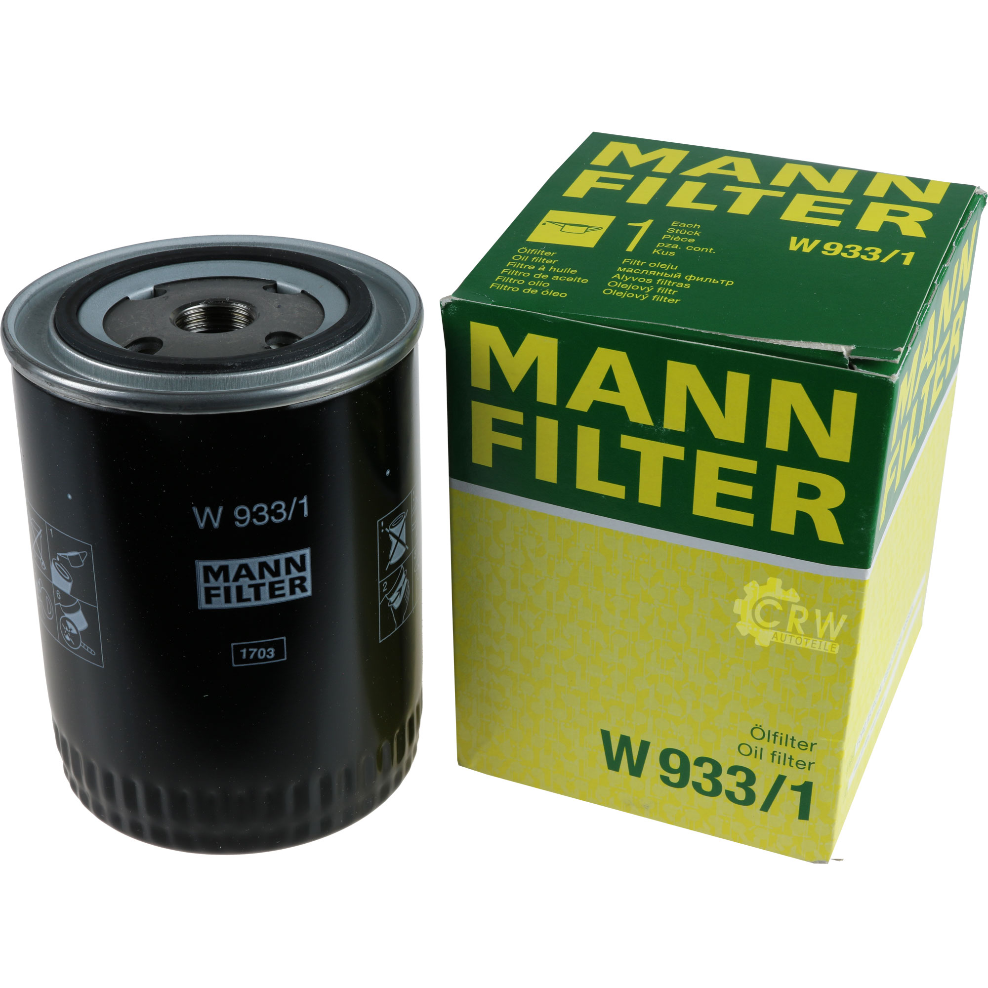 MANN-FILTER Ölfilter W 933/1 Oil Filter