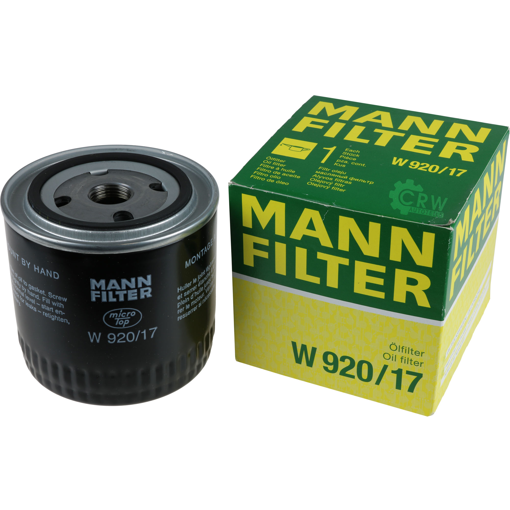MANN-FILTER Ölfilter W 920/17 Oil Filter